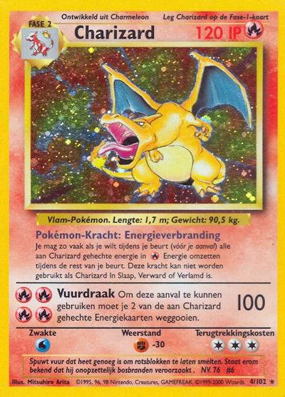 Charizard (NL) 4/102 - Base Set (Unlimited) - Holofoil
